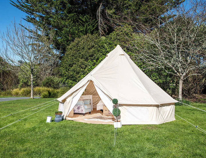 Luxury Oxford Cotton Canvas Bell Tents. 3 sizes available. Free Shipping within the UK.