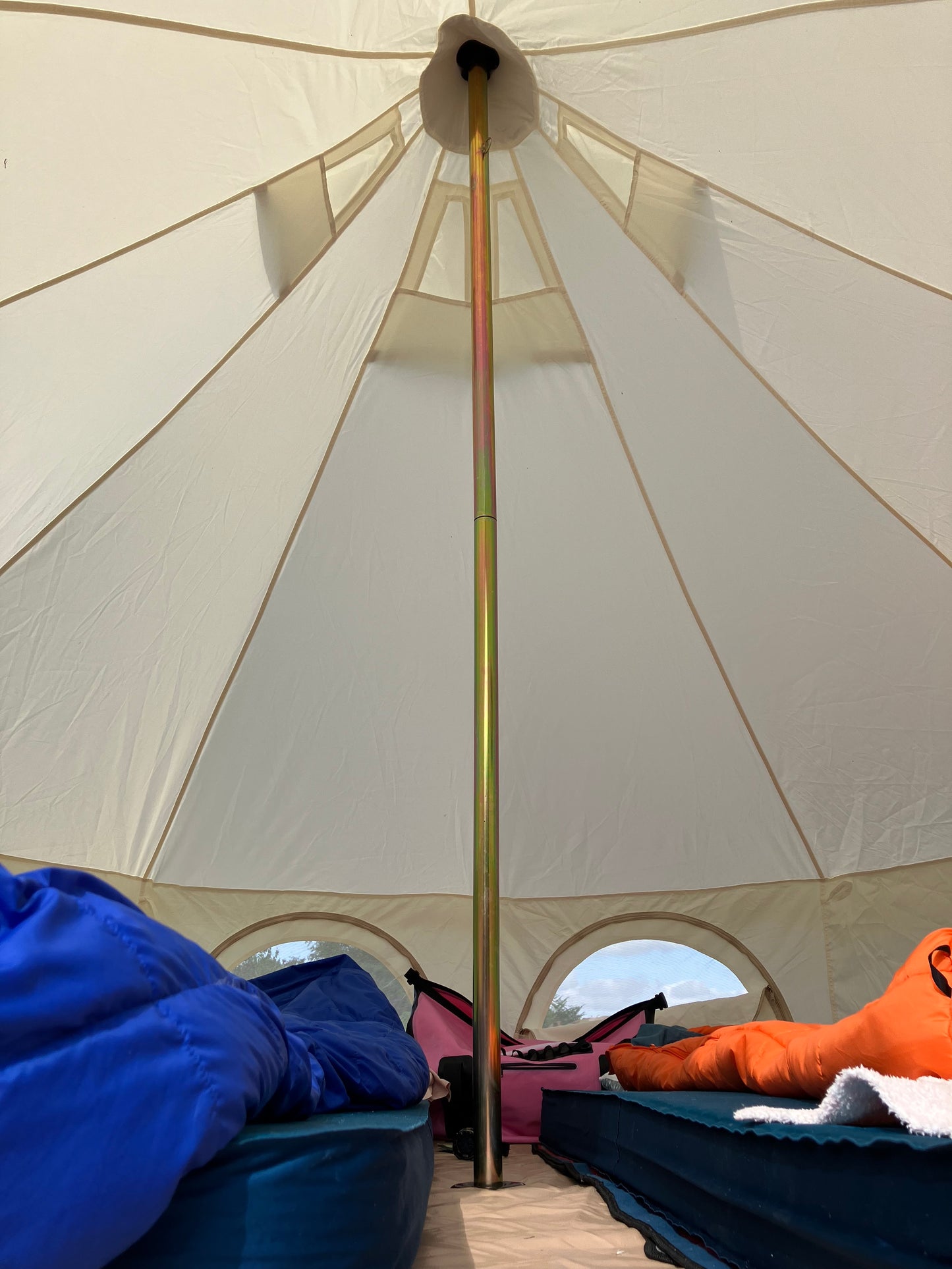 Luxury Oxford Cotton Canvas Bell Tents. 3 sizes available. Free Shipping within the UK.