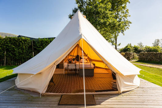 Luxury Oxford Cotton Canvas Bell Tent. 3 sizes available. Free Shipping within the UK.