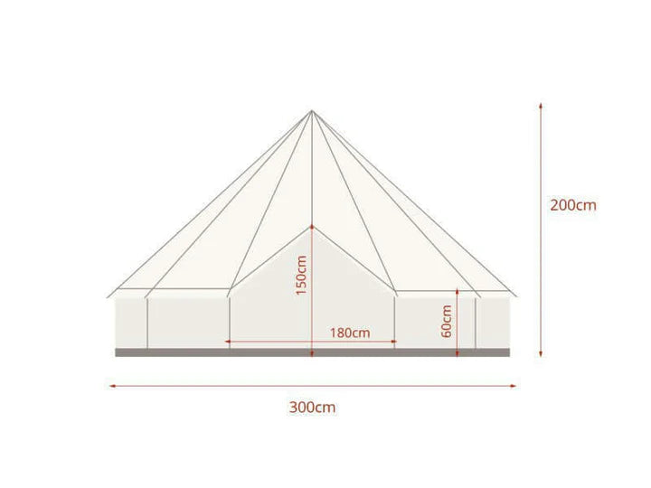 Luxury Oxford Cotton Canvas Bell Tent. 3 sizes available. Free Shipping within the UK.