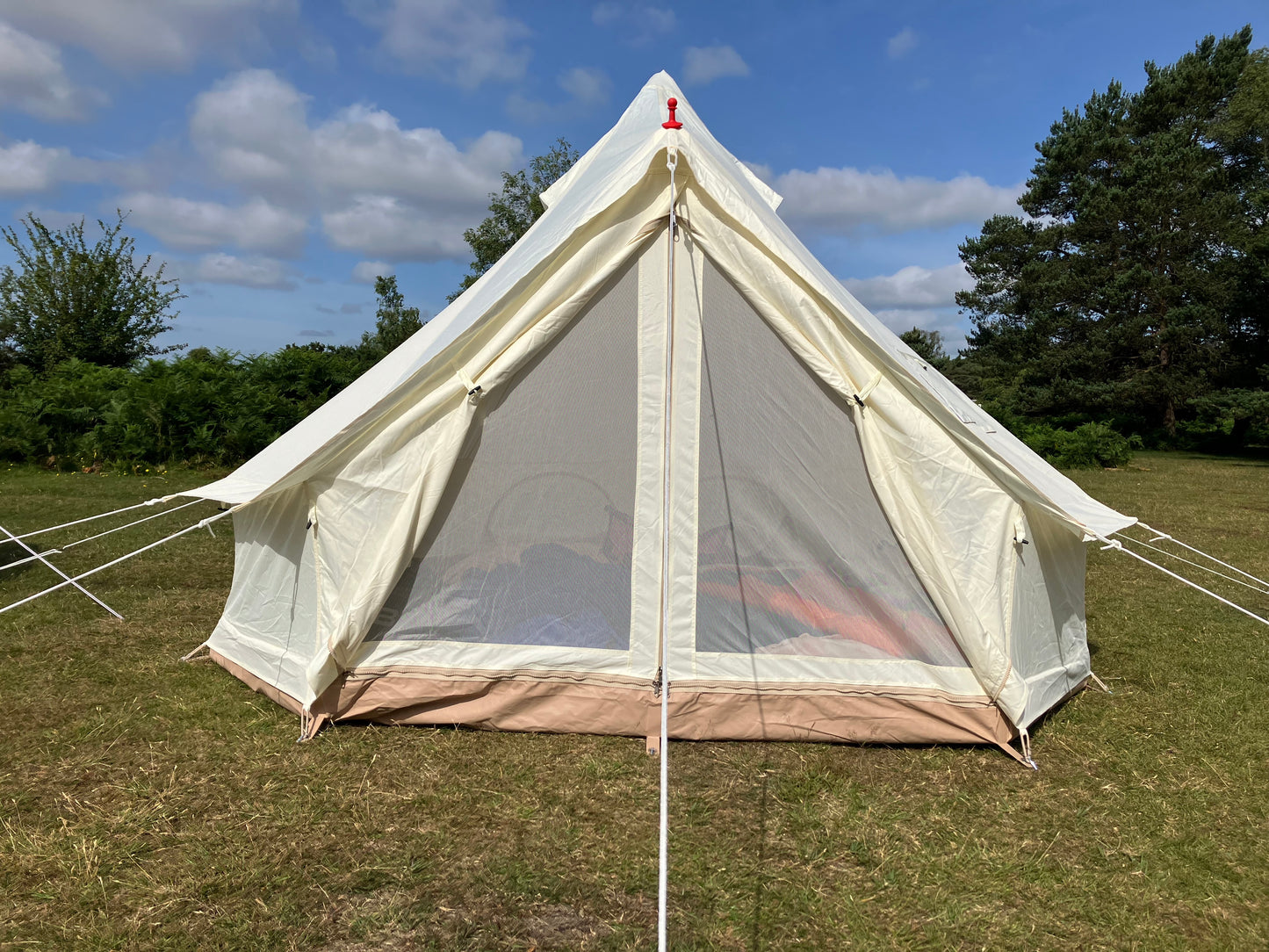 Luxury Oxford Cotton Canvas Bell Tent. 3 sizes available. Free Shipping within the UK.